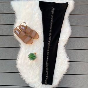 INC Fringe Skinny Black Pants